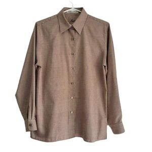 Foxcroft wrinkle free cotton blend button down long sleeve shirt size 8